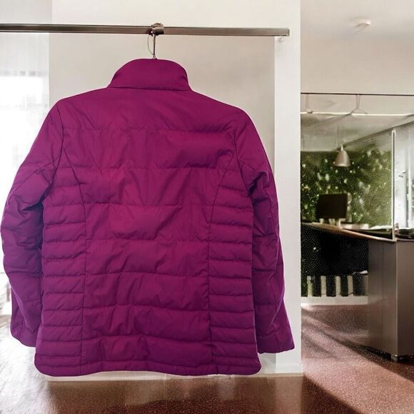 Land’s End Women's Down Puffer Jacket Bright Pink Size M - Picture 3 of 5